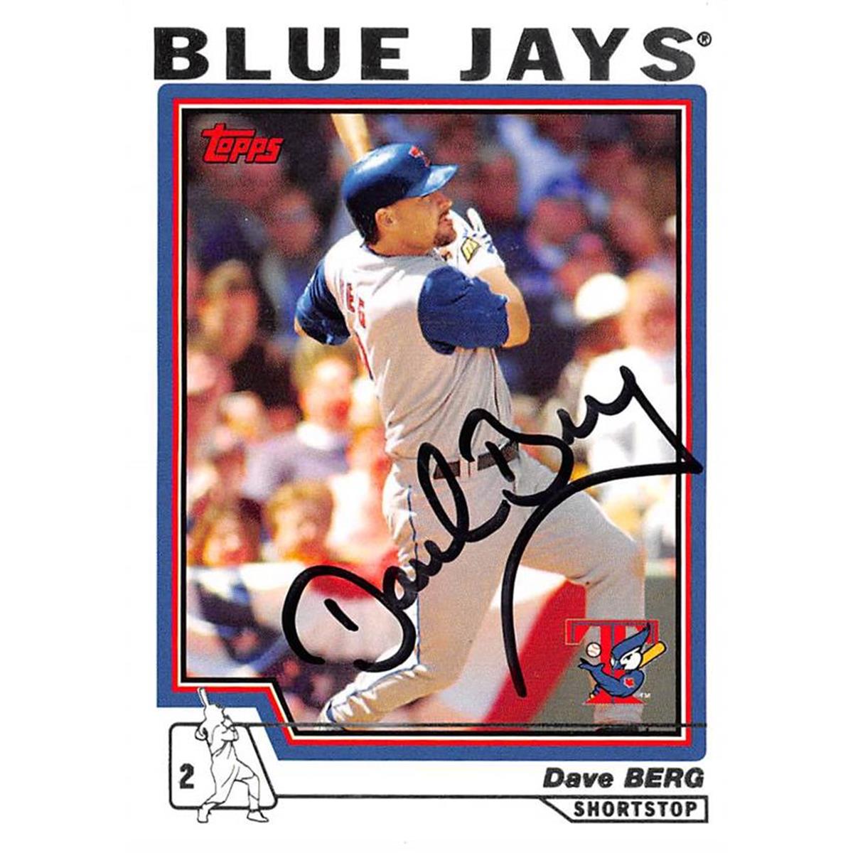 571244 Toronto Blue Jays Dave Berg Autographed Baseball Card - 2004 Topps No.102