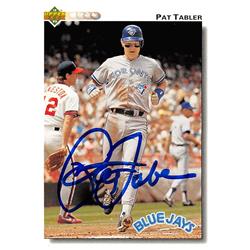 571286 Toronto Blue Jays Pat Tabler Autographed Baseball Card - 1992 Upper Deck No.203
