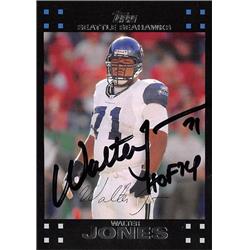 571398 Seattle Seahawks Walter Jones Autographed Football Card - 2007 Topps No.285