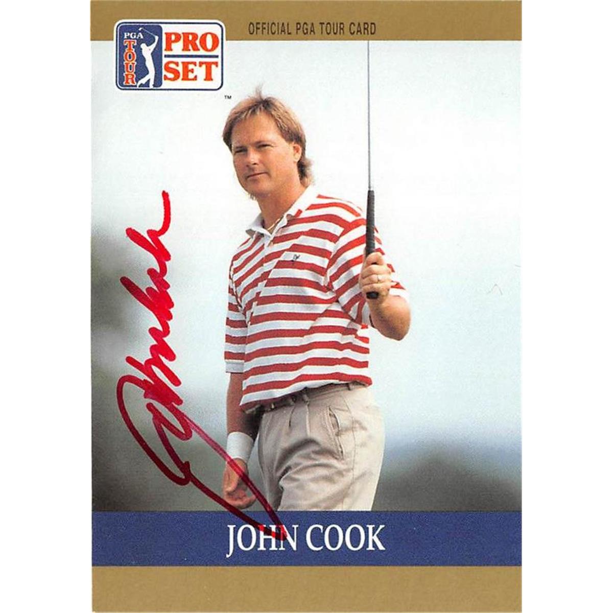 571500 Golf, SC John Cook Autographed Trading Card - 1990 Pro Set No.40