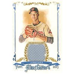 571554 Cleveland Indians Ubaldo Jimenez Player Worn Jersey Patch Baseball Card - 2013 Topps Allen & Ginters No.AGFRUJ