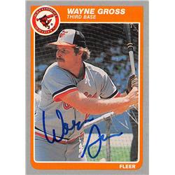 572249 Baltimore Orioles Wayne Gross Autographed Baseball Card - 1985 Fleer No.179