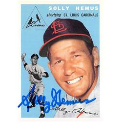 572290 St Louis Cardinals SC Solly Hemus Autographed Baseball Card - 1994 Topps Archives 1954 No.117