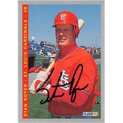 572366 St Louis Cardinals Stan Royer Autographed Baseball Card - 1993 Fleer No.F130