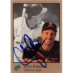570491 California Angels, SC Lance Parrish Autographed Baseball Card - 1992 Leaf Studio No.149