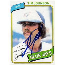 570648 Toronto Blue Jays, SC Tim Johnson Autographed Baseball Card - 1980 Topps No.297