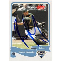 570794 San Diego Padres, SC Ramon Hernandez Autographed Baseball Card - 2004 Fleer Tradition No.113