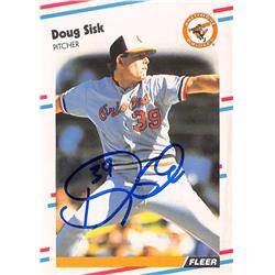 571101 Baltimore Orioles Doug Sisk Autographed Baseball Card - 1988 Fleer Update No.U-3