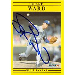 571188 Toronto Blue Jays Duane Ward Autographed Baseball Card - 1991 Fleer No.187