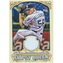 571558 Tampa Bay Rays Jeremy Hellickson Player Worn Jersey Patch Baseball Card - 2014 Topps Gypsy Queen No.GQJH