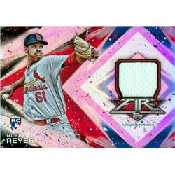 571590 St Louis Cardinals Alex Reyes Player Worn Jersey Patch Baseball Card - 2017 Topps Fire Rookie Refractor No.FRAR