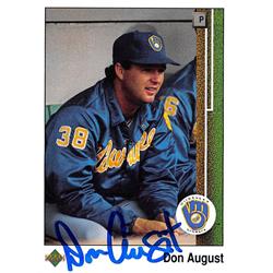 572243 Milwaukee Brewers Don August Autographed Baseball Card - 1989 Upper Deck No.325