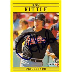 572258 Baltimore Orioles Ron Kittle Autographed Baseball Card - 1991 Fleer No.480