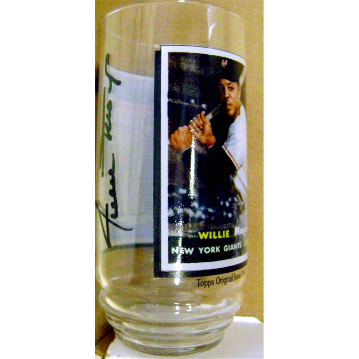 583005 New York Giants Willie Mays Drinking Glass - 1993 Coca Cola McDonalds -  Autograph Warehouse