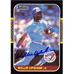 570475 Toronto Blue Jays, SC Willie Upshaw Autographed Baseball Card - 1987 Donruss No.367