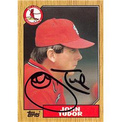 570557 St Louis Cardinals, SC John Tudor Autographed Baseball Card - 1987 Topps No.110