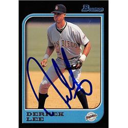 570831 San Diego Padres, SC Derrek Lee Autographed Baseball Card - 1997 Bowman No.292