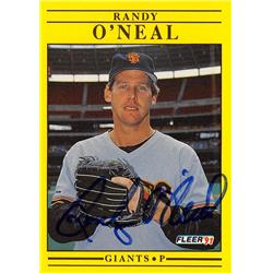571075 San Francisco Giants Randy Oneal Autographed Baseball Card - 1991 Fleer No.268
