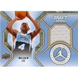 571643 UCLA Bruins Malcolm Lee Player Worn Jersey Patch Basketball Card - 2009 Upper Deck Rookie No.JCLE