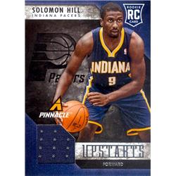Indiana Pacers Solomon Hill Player Worn Jersey Patch Basketball Card - 2014 Panini Upstarts Rookie No.31