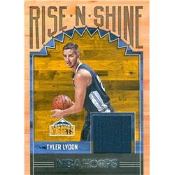 Denver Nuggets Tyler Lydon Player Worn Jersey Patch Basketball Card - 2017 Panini Hoops Rise N Shine No.RSTLN