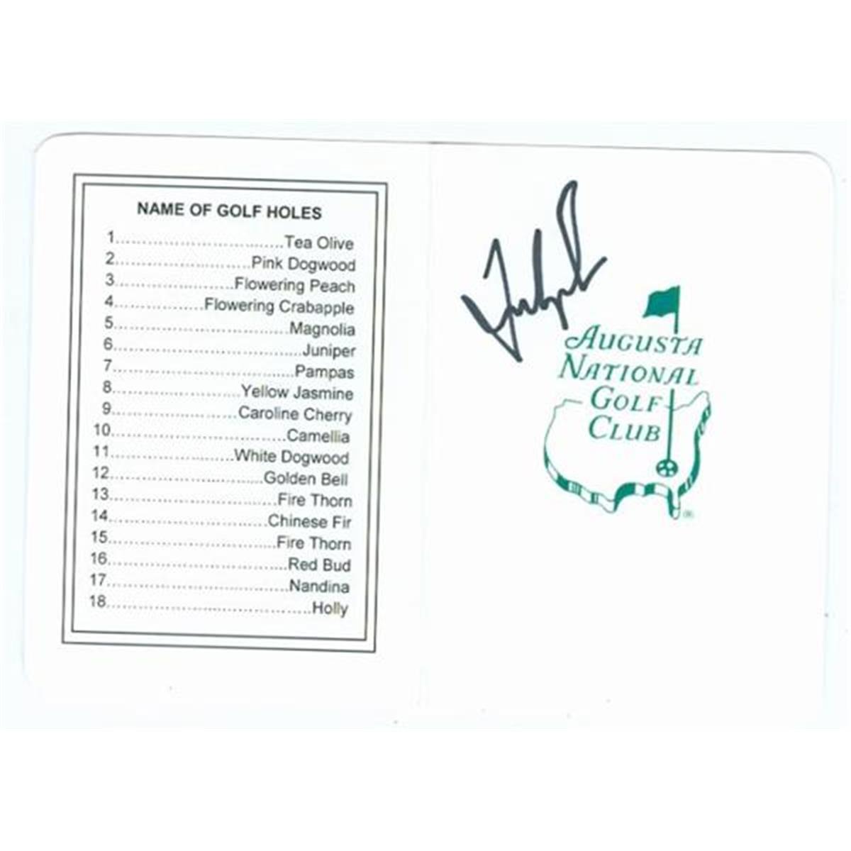 572084 Augusta Masters Tournament Fred Couples Autographed Golf Score Card