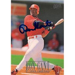 572327 St Louis Cardinals Ron Gant Autographed Baseball Card - 1996 Fleer Ultra No.547