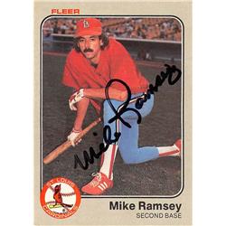 572351 St Louis Cardinals Mike Ramsey Autographed Baseball Card - 1983 Fleer No.19