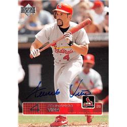 572375 St Louis Cardinals Fernando Vina Autographed Baseball Card - 2003 Upper Deck No.163