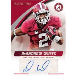 572607 Alabama Crimson Tide Deandrew White Autographed Football Card - 2016 Panini Team Collection No.DW-AL