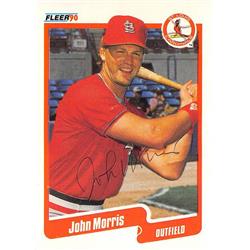572702 St Louis Cardinals 67 John Morris Autographed Baseball Card - 1990 Fleer No.254 BPP