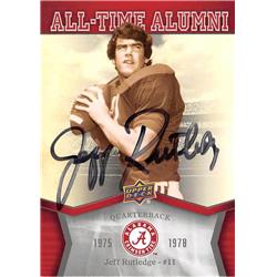 582973 Alabama Crimson Tide Jeff Rutledge Autographed Football Card - 2012 Upper Deck All Time Alumni No.ATAJR -  Autograph Warehouse