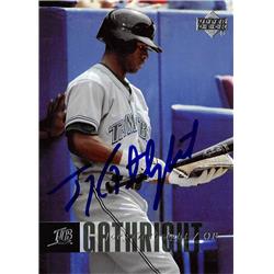 570593 Tampa Rays, SC Joey Gathright Autographed Baseball Card - 2006 Upper Deck No.442