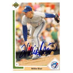 570671 Toronto Blue Jays, SC Willie Blair Autographed Baseball Card - 1991 Upper Deck No.427