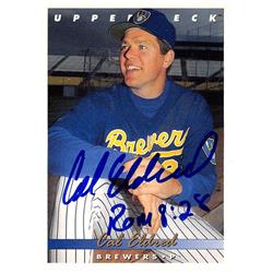 570713 Milwaukee Brewers, SC Cal Eldred Autographed Baseball Card - 1993 Upper Deck No.375