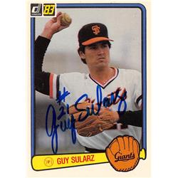 570940 San Francisco Giants Guy Sularz Autographed Baseball Card - 1983 Donruss No.605