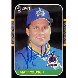 571125 Seattle Mariners Matt Young Autographed Baseball Card - 1987 Donruss No.193