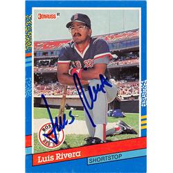 571224 Boston Red Sox Luis Rivera Autographed Baseball Card - 1991 Donruss No.234