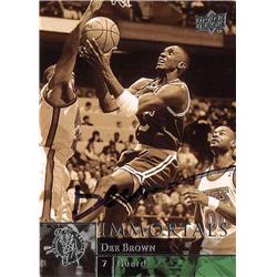 571302 Boston Celtics, SC Dee Brown Autographed Basketball Card - 2009 Upper Deck No.272