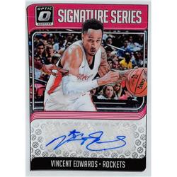 571342 Houston Rockets Vincent Edwards Autographed Basketball Card - 2019 Panini Donruss Optic No.SGVEW -  Autograph Warehouse
