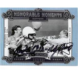 Bobby Allison Cale Yarborough Fight Autographed Trading Card - 2007 Press Pass No.MM 7 of 15 Memorable Moments Limited Edition Nascar Auto Racing