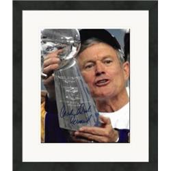 571890 8 x 10 in. St Louis Rams Super Bowl Champion Head Coach Dick Vermeil Autographed Photo - No.SC3 Trophy Matted & Framed