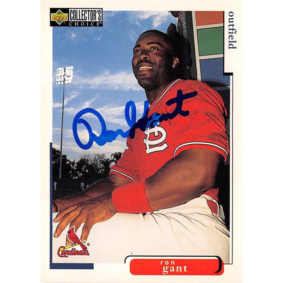 572325 St Louis Cardinals Ron Gant Autographed Baseball Card - 1998 Score No.477