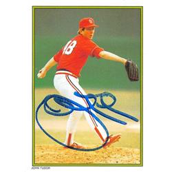 572356 St Louis Cardinals John Tudor Autographed Baseball Card - 1986 Topps All Star Set No.53
