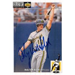 572498 Pittsburgh Pirates Andy Van Slyke Autographed Baseball Card - 1994 Upper Deck No.280