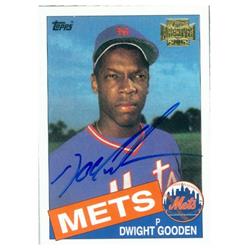 583093 New York Mets Doc Dwight Gooden Autographed Baseball Card - 2002 Topps Archives No.164 1985 Rookie Style