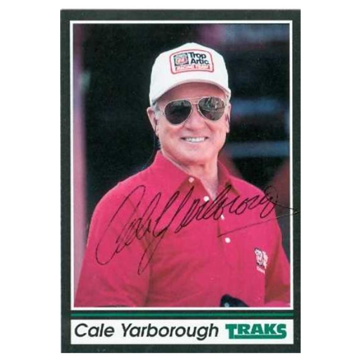 587290 Cale Yarborough Autographed Card - Auto Racing 1991 Tracks - No.66