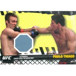 587483 Paulo Thiago Event Used Octagon Mat Patch Trading Card - UFC, Ultimate Fighting Championship 2010 Topps - No.FMPT