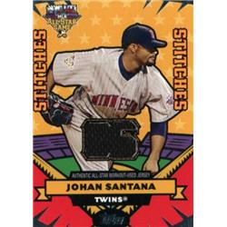 587611 Johan Santana Player Worn Jersey Patch Baseball Card - Minnesota Twins 2006 Topps All Star Stitches - No.ASJS