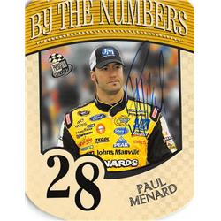 598080 Paul Menard Autographed Trading Card - NASCAR, Auto Racing, SC 2010 Press Pass by The Numbers - No.BN28 -  Autograph Warehouse